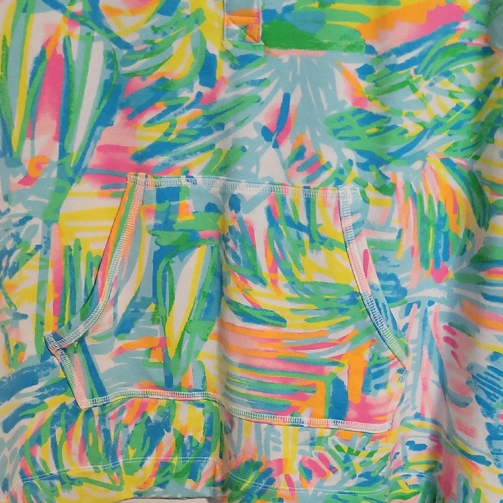 Lilly Pulitzer Blue Green Graphic Hoodie - Picture 3 of 5